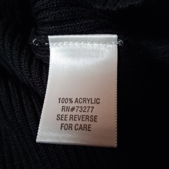 Croft And Barrow Ribbed Knit Shirt Women Medium Black Mock Neck Sleeveless NEW - Picture 8 of 10
